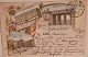 Postkort: 
"Hilsen fra 
København" med 
tre motiver fra 
centrum af 
København. 
Annulleret  I 
1899. I ...
