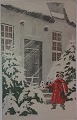 Postkort: 
Julehilsen 
annulleret I 
1910. Motiv med 
barn som 
postbud. I god 
stand