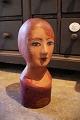 Originalt , 
antikt fransk 
paryk hoved 
(Millinerey 
head) fra 1800 
tallet
i bemalet 
pap-maché med 
...