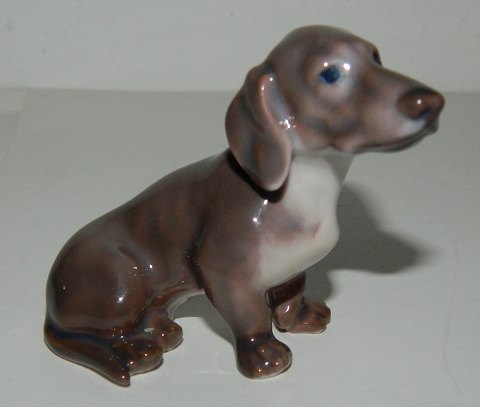 DJ figure in porcelain dachshund