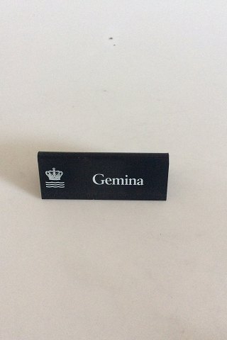 Royal Copenhagen Forhandler Reklame Skilt i Plastik "Gemina"