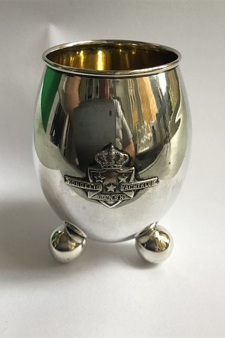 A Dragsted Sølv Pokal Æggeformet på kuglefødder