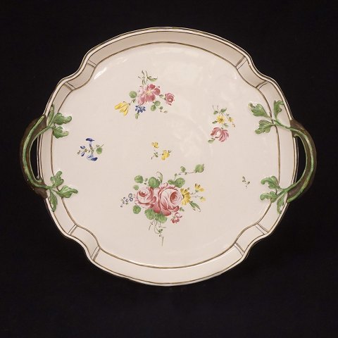 A large faience plate. Signed Marieberg, Sweden, 
circa 1765. D: 36cm