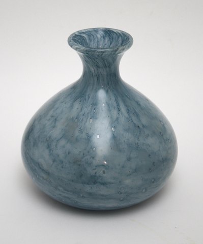 Blå vase i troldeglas, Holmegaard