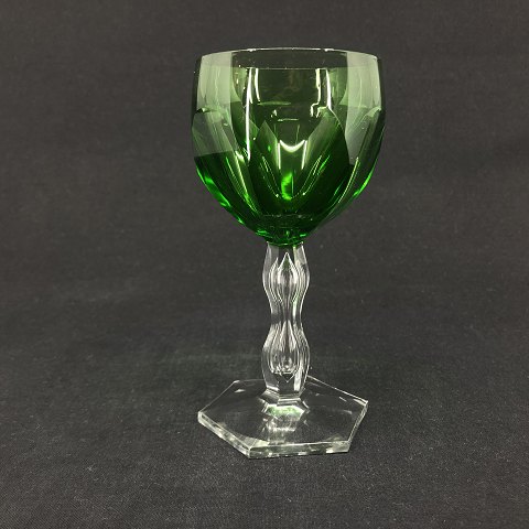 Grønt Haakon hvidvinsglas fra Val Saint Lambert