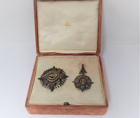 Siam. Order of the Crown of Thailand. Star and badge in original box