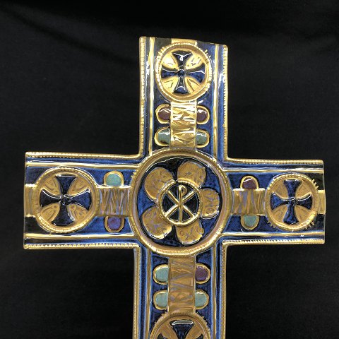 Aluminia gilded cross
