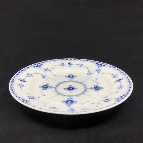Blue Fluted Half Lace lunch plate, 1898-1923
