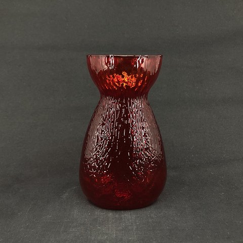 Rubinrødt hyacintglas fra Fyens Glasværk