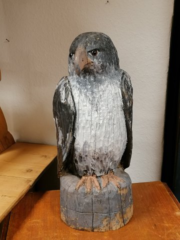 Swedish folk art. Eagle of carved wood Height 
55cm.