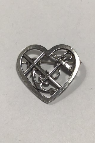 Georg Jensen Sterling Silver Brooch No 296 (Faith, hope and love)