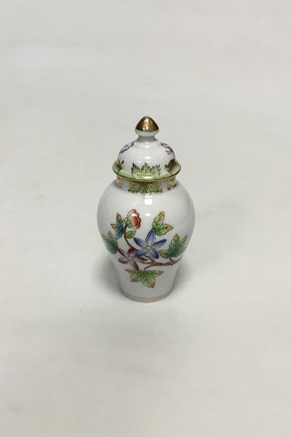 Herend Queen Victoria grøn Miniature vase med låg