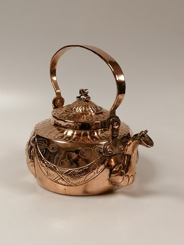 Danish copper kettle decorated with garlands