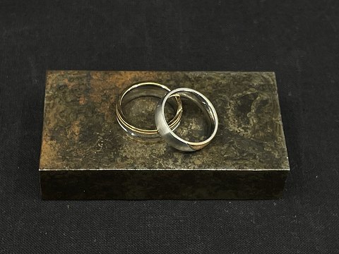A set of rings in steel