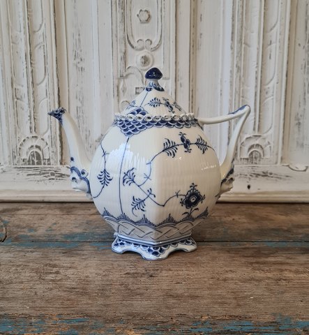 Royal Copenhagen Blue Fluted full lace teapot no. 1119