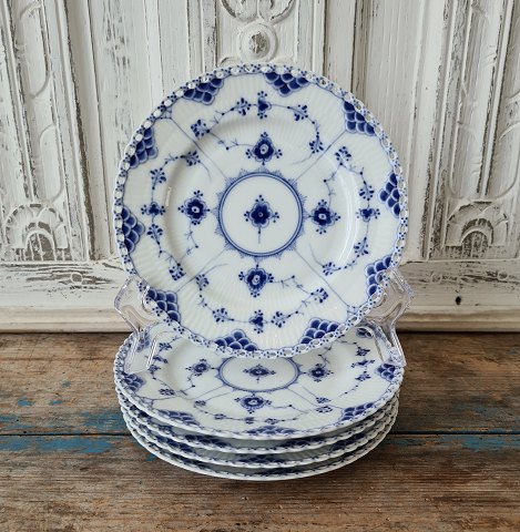 Royal Copenhagen Blue Fluted full lace large cake plate no. 1087 - 17.5 cm. 1898-1923