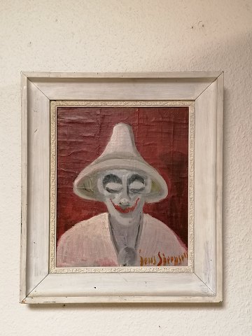 Jens Sørensen oil up plate Composition with clown