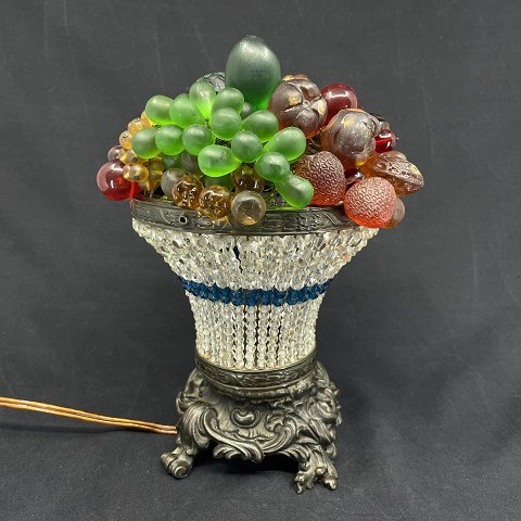 Nice old table lamp with glass fruits