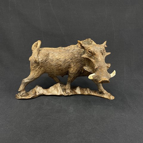 Carved figure of wild boar