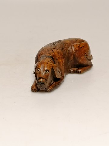 Swedish snus dog of wood Dated 1875