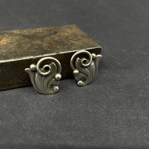 A pair of art nouveau ear clips