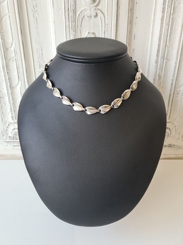 Hermann Siersbøl vintage silver necklace designed as leaves in progress