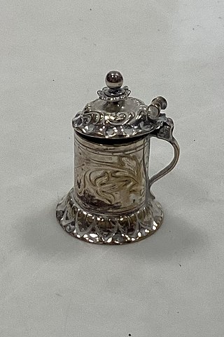 Miniature ølkrus i sølv 19. århundrede