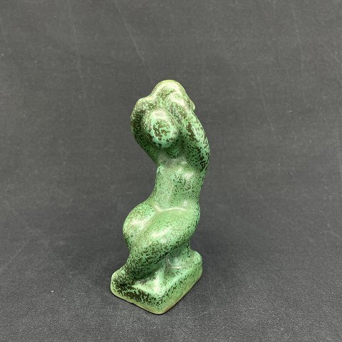 Grønglaseret figur fra L. Hjorth