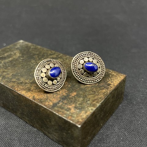 A pair of oval earrings