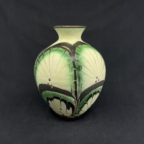 Fine Kähler vase with green leaves