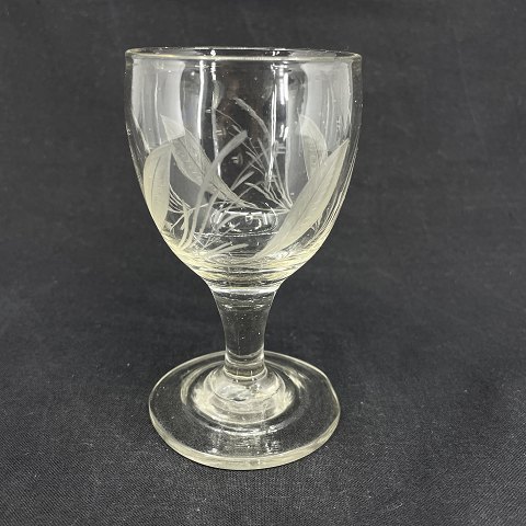 Flot blomsterskåret glas fra 1800 tallets midte