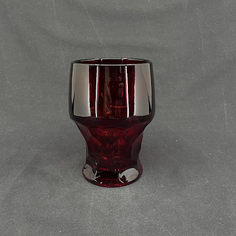 Ruby red press glasses from USA, 1940s
