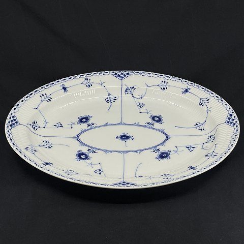 Blue Fluted Half Lace oval dish 1/534