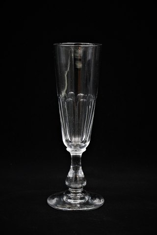 Classic, old French mouth-blown champagne flute / glass...