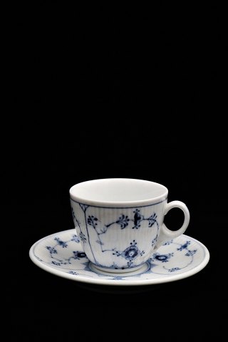 Royal Copenhagen Blue Fluted Plain coffee cup in iron porcelain with saucer.
RC# 1/2011...
