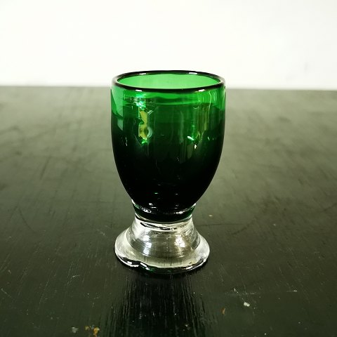 Grønt "Pepita" snapseglas