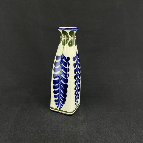 Square Aluminia vase with wisteria