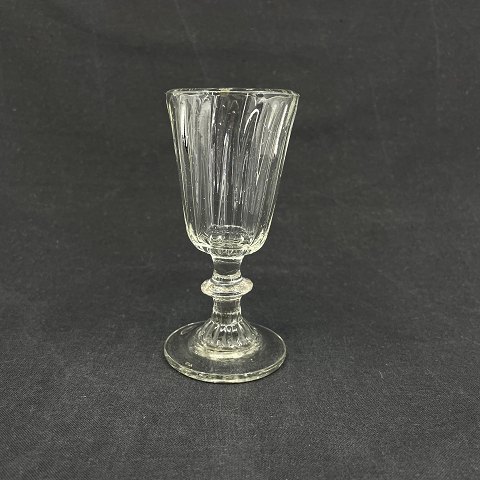 Unusual wine glass with optical stripes