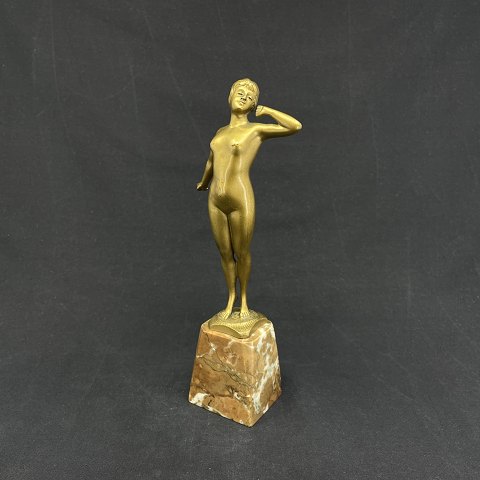 Forgyldt bronze figur fra 1920