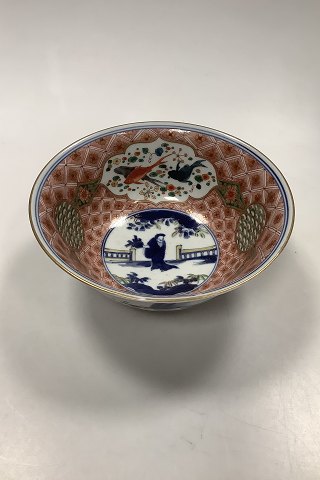 Kinesisk Porcelænsskål med motiv af Fisk