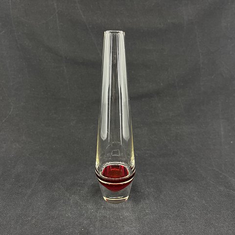 Medium red Solifleur vase from Holmegaard