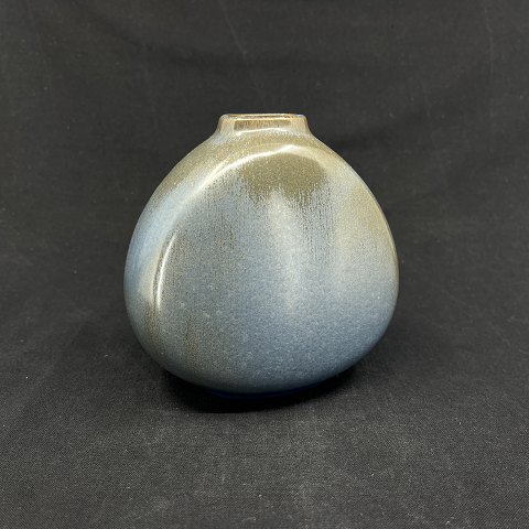 Modern vase in blue glaze