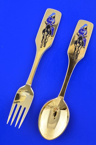 A. Michelsen Christmas spoon and Christmas fork 1966