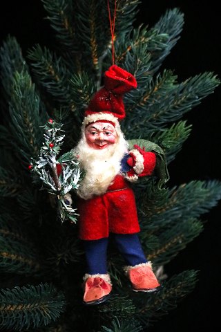 Old Christmas decoration for the Christmas tree a Santa Claus from the 40s / 
50s...