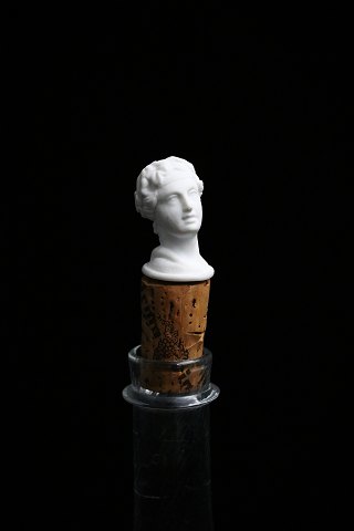 19th century wine stopper from Royal Copenhagen 
in the shape of a woman