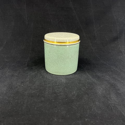 Green craquele lidded bowl from Royal Copenhagen
