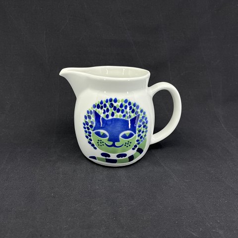Arabia jug with green and blue cat