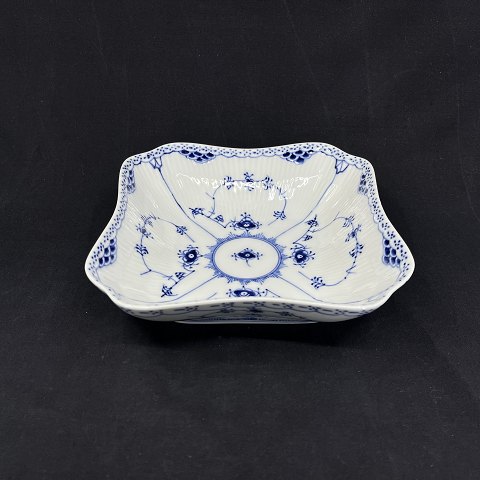 Blue Fluted Half Lace square bowl