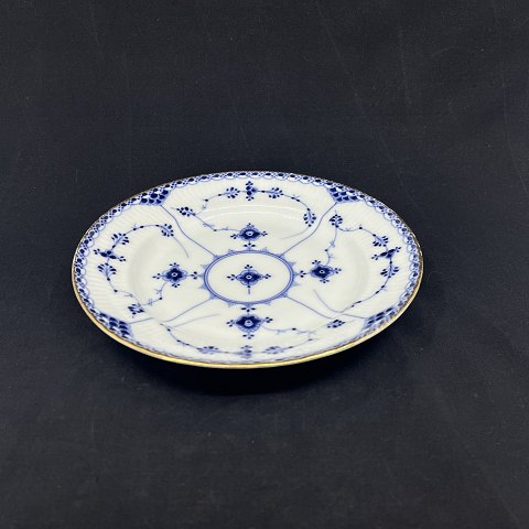 Blue Fluted Half Lace lunch plate with gold, 1894-1900