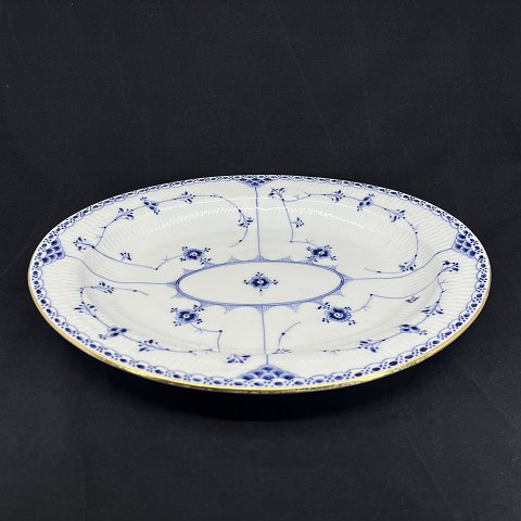 Blue Fluted Half Lace oval dish 1/533
